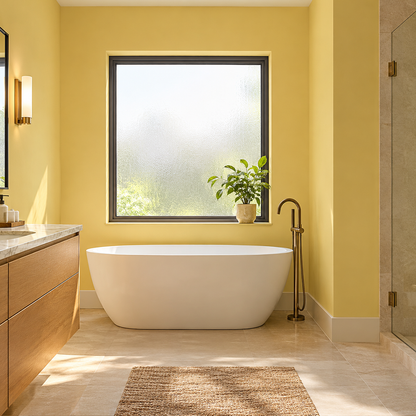 golden thread painted bathroom