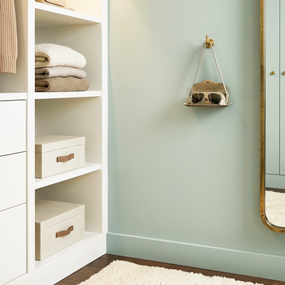gray cashmere painted walkin closet