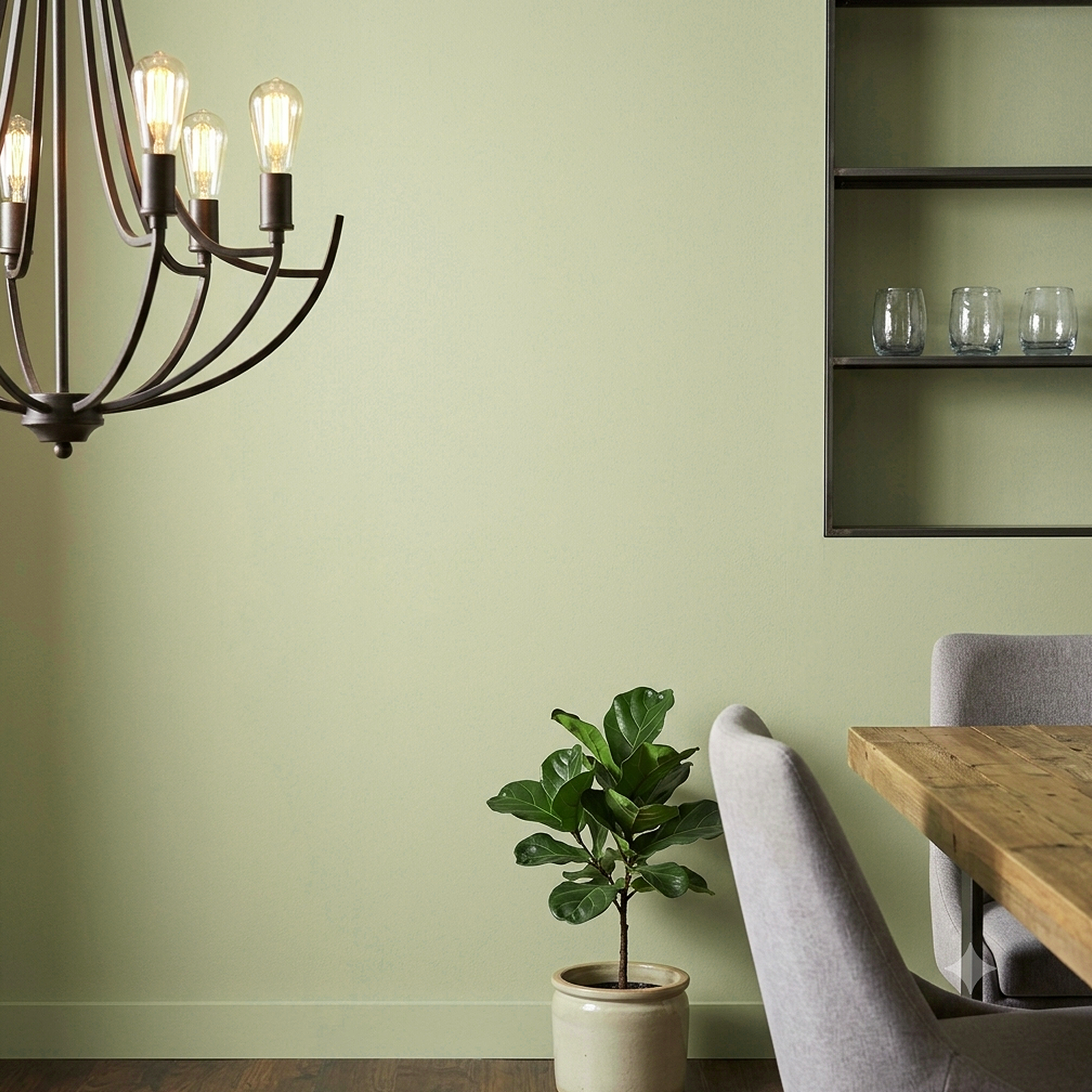 guilford green painted dinning room