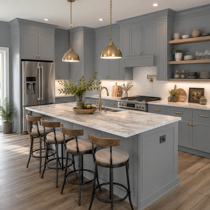 gunmetal painted kitchen