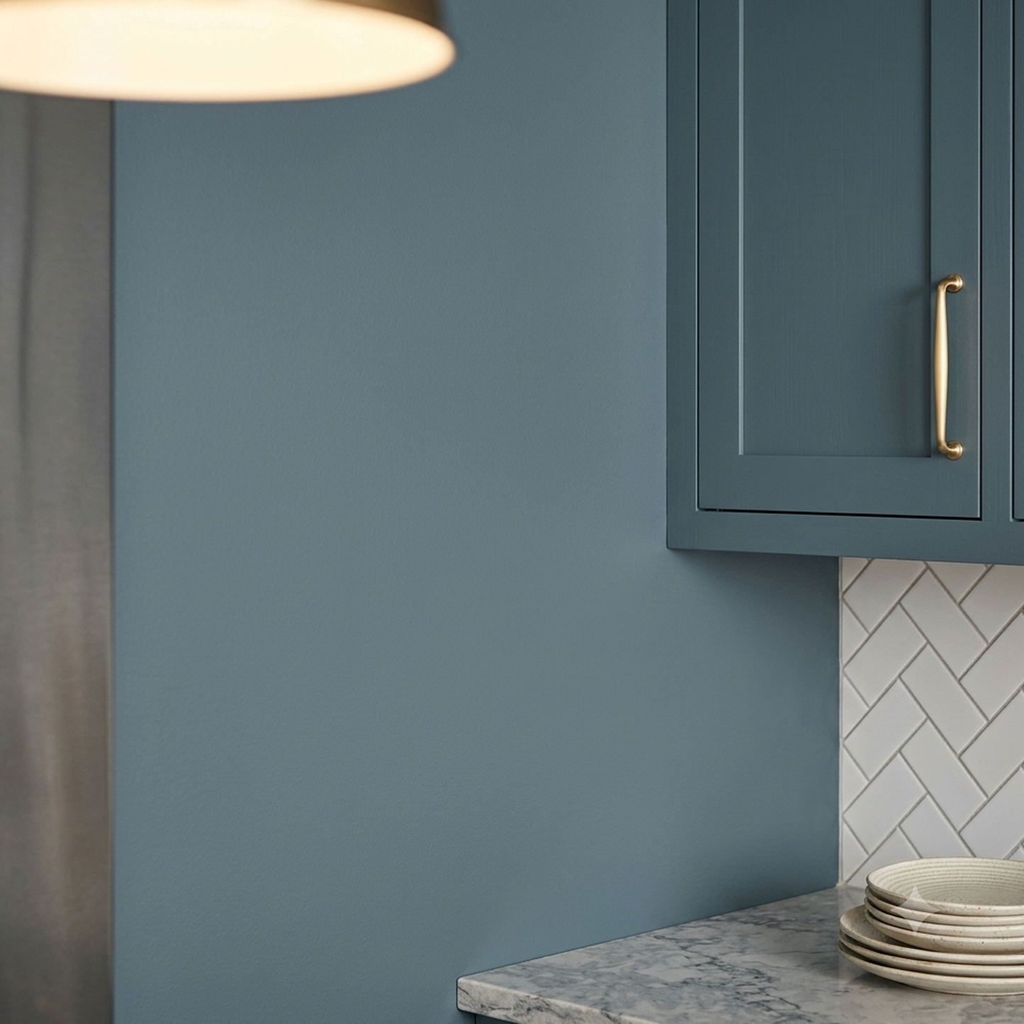 hamilton blue painted blue kitchen