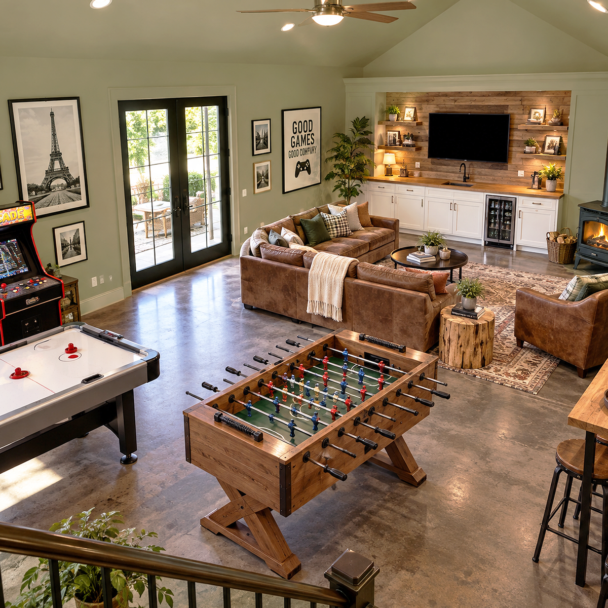 hancock gray painted game room