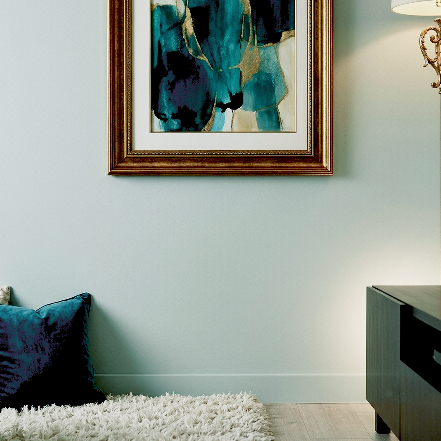 harbor haze painted living room