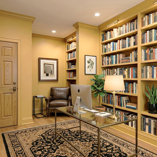 hathaway gold painted home library