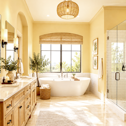 honeywheat painted bathroom