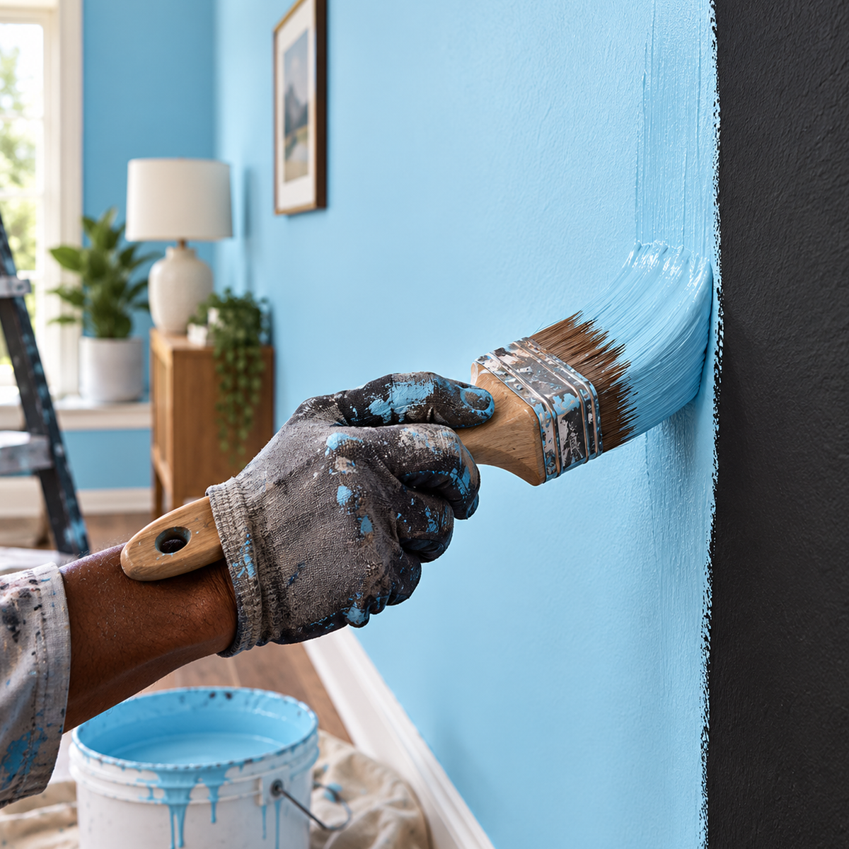 honolulu blue paint brush