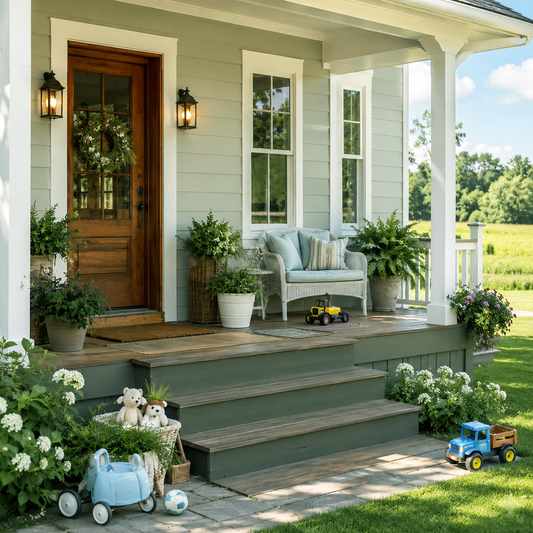 imperial gray painted front porch