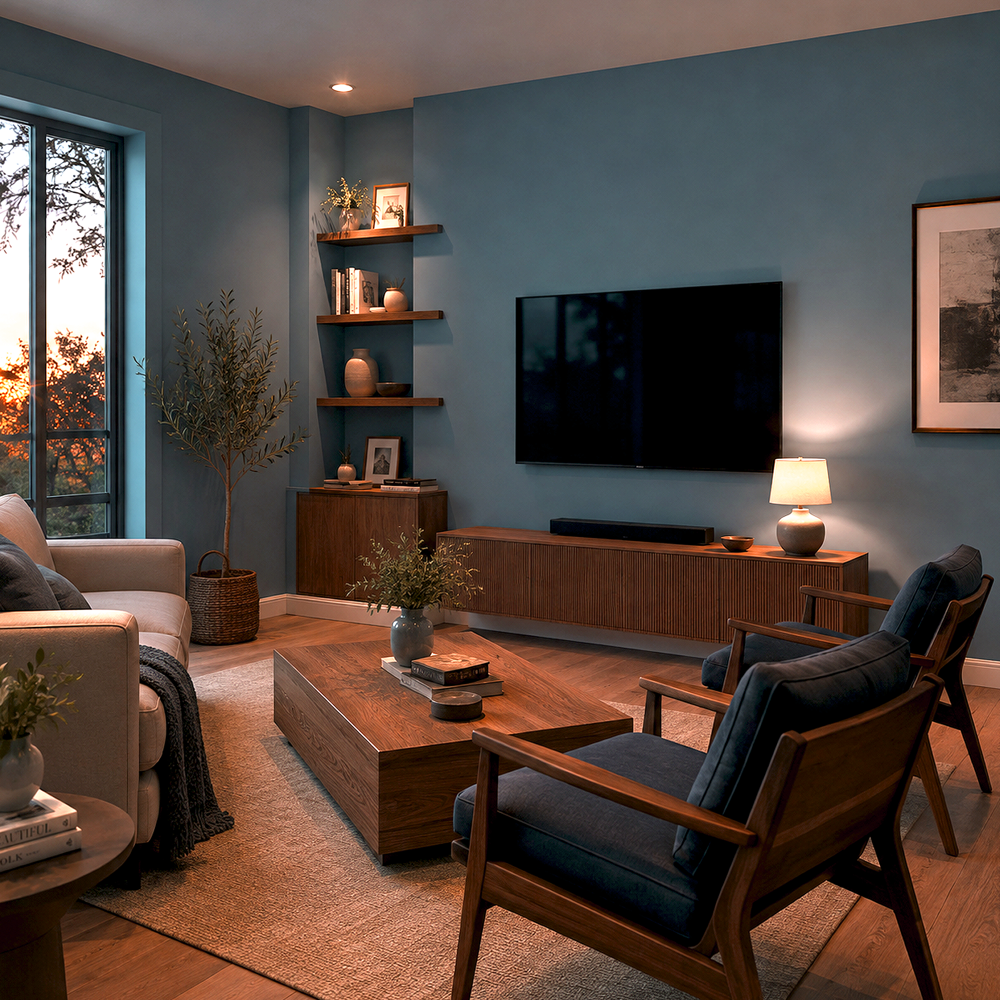 in the midnight hour painted living room
