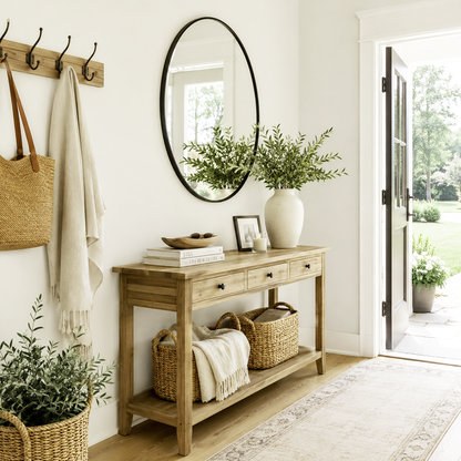 intense white painted entryway