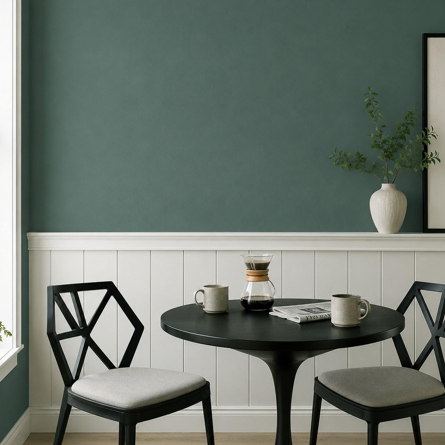 jack pine painted dinning nook