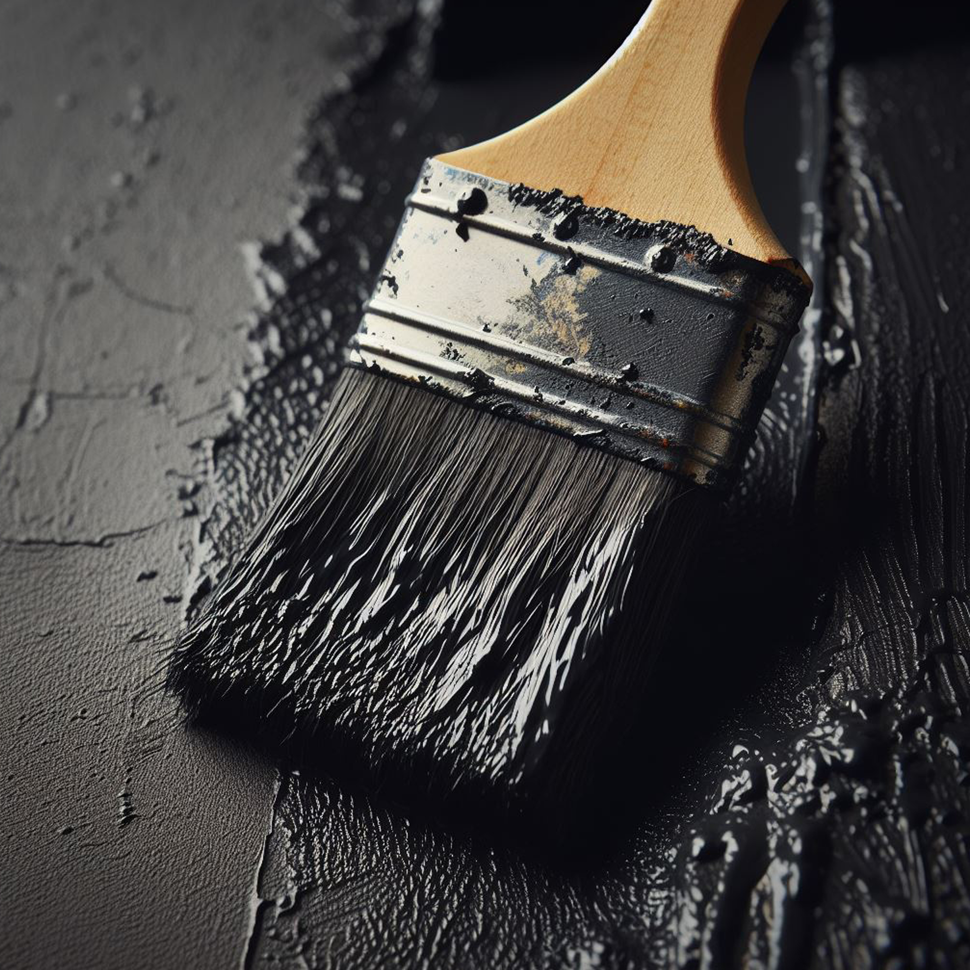 jet black paint brush