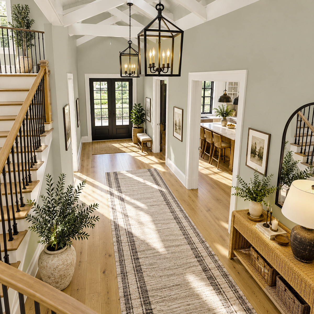 jockey hollow gray painted hallway