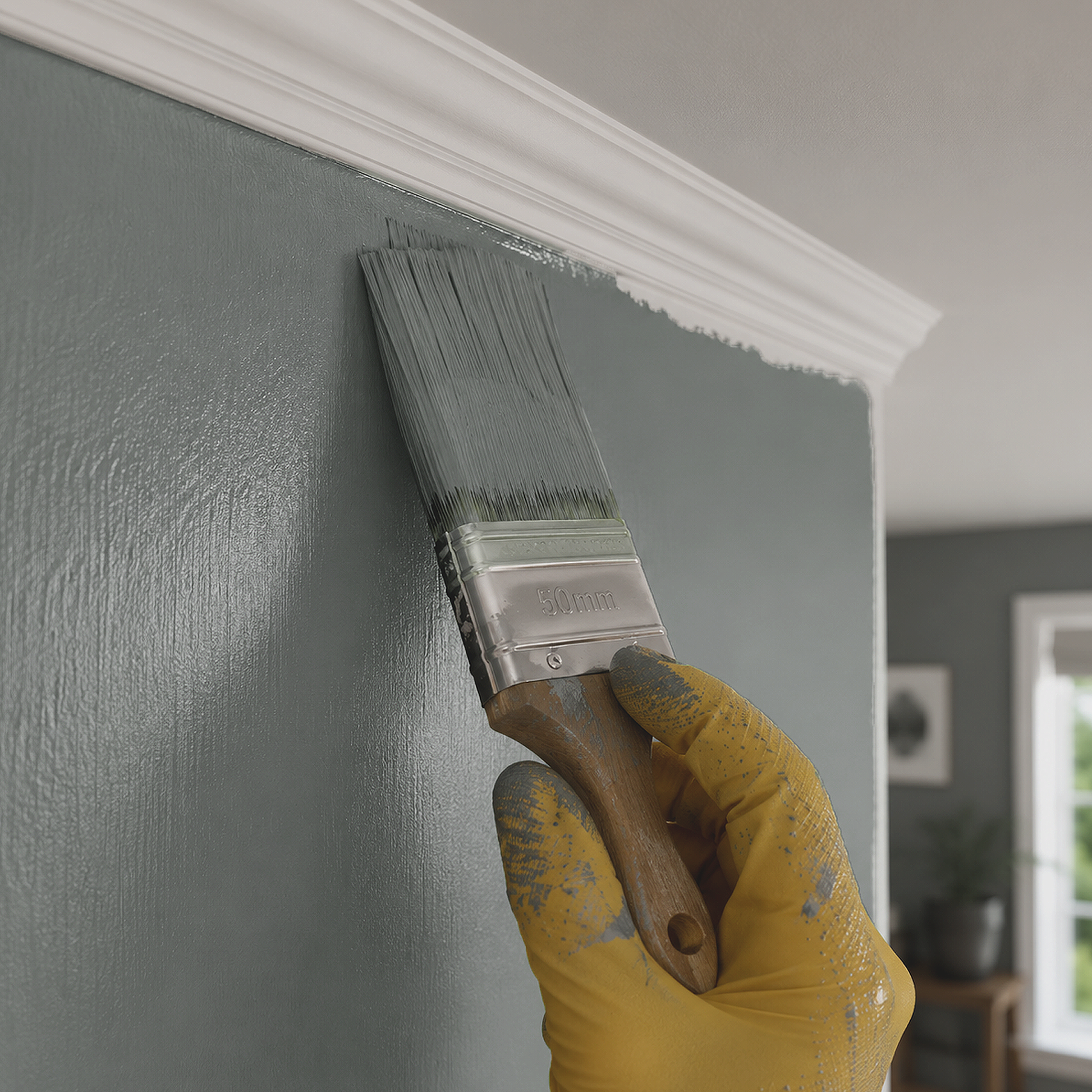 kitty gray paint brush
