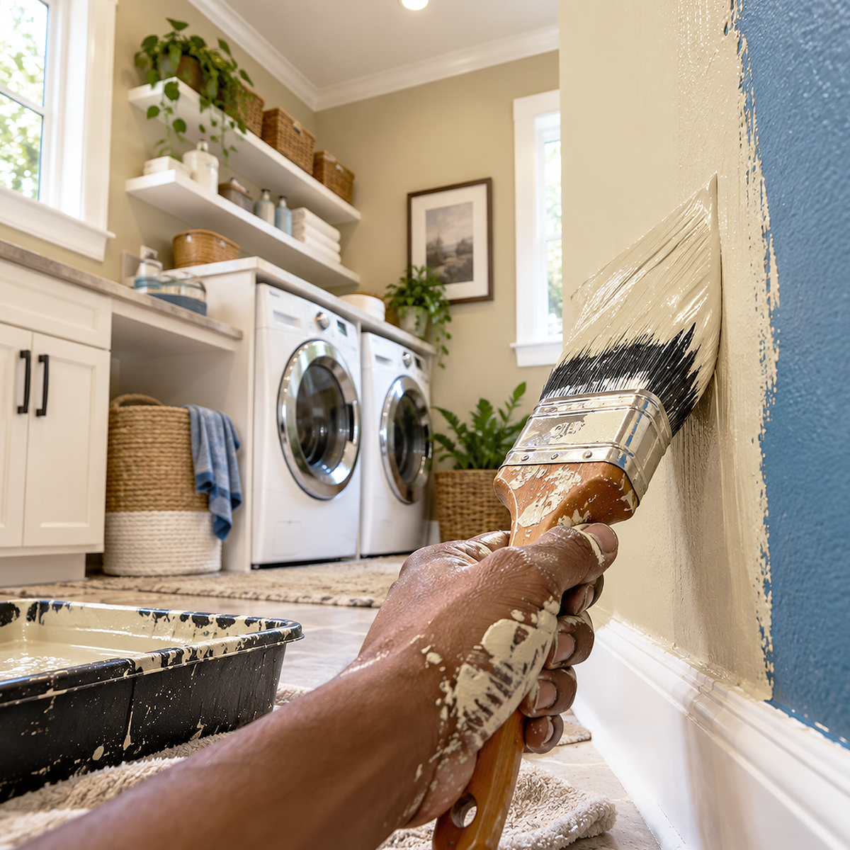 lady finger paint brush