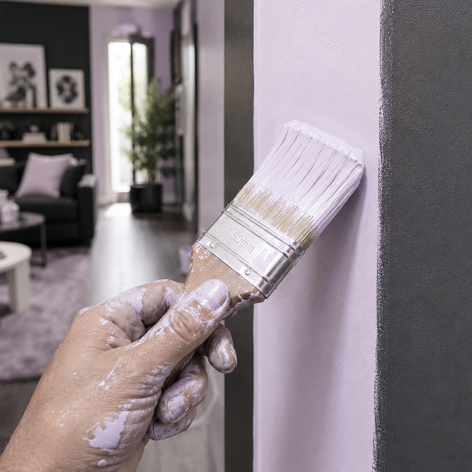 lily lavender paint brush