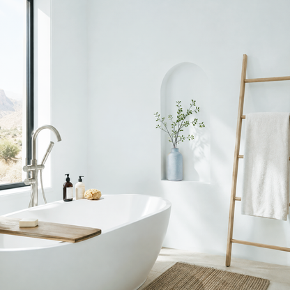 lily white painted bathroom