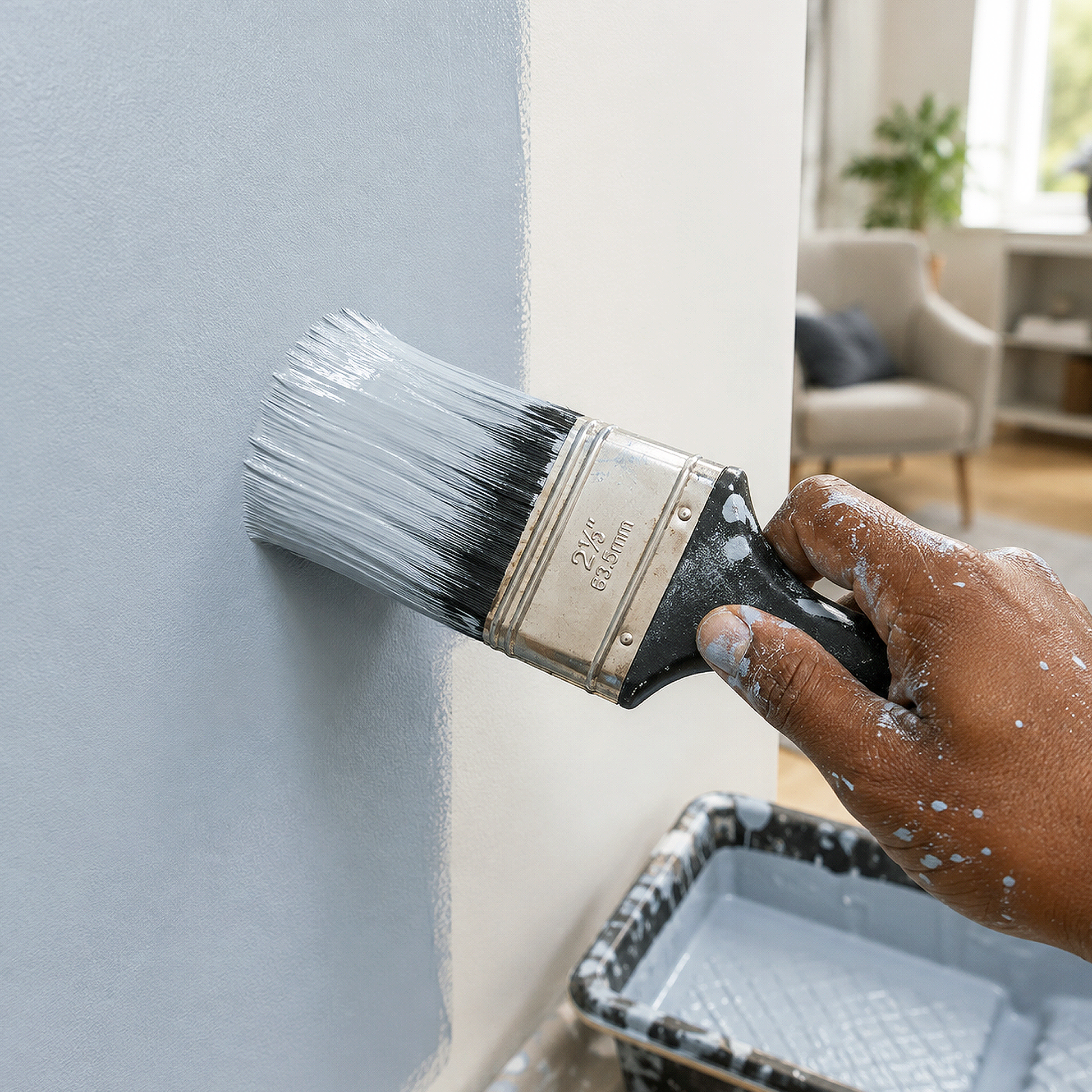 manor blue paint brush