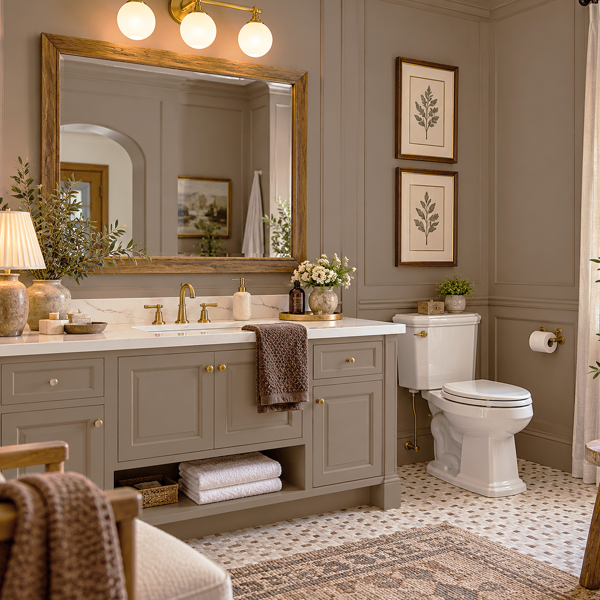 maple shadows painted bathroom