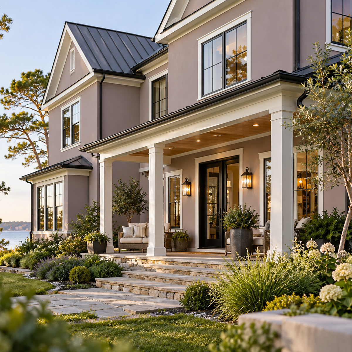 mauve blush painted exterior