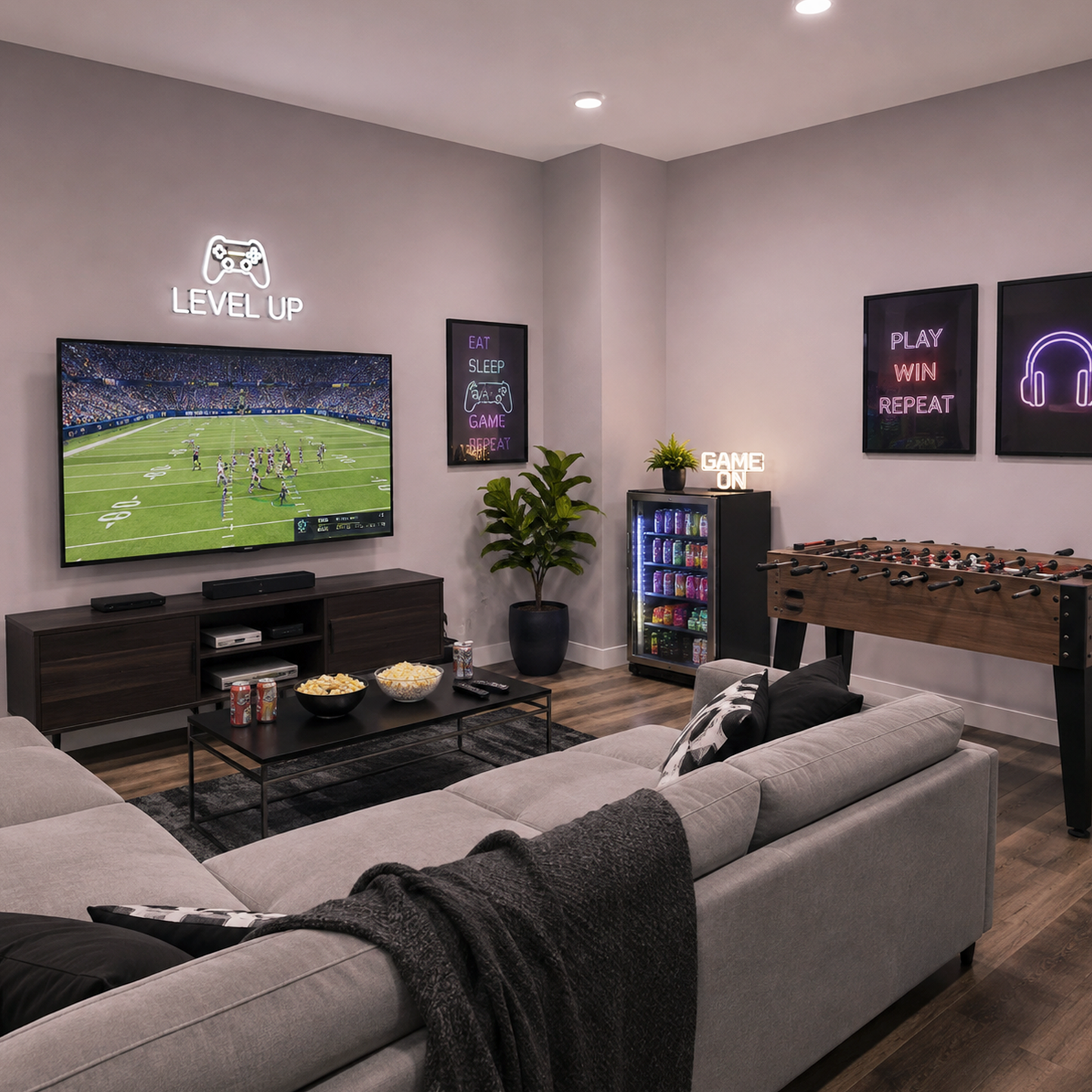 mauve desert painted game room