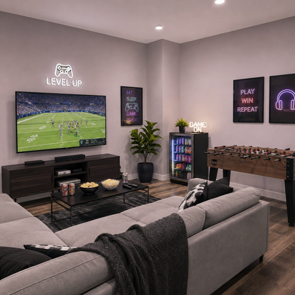 mauve desert painted game room