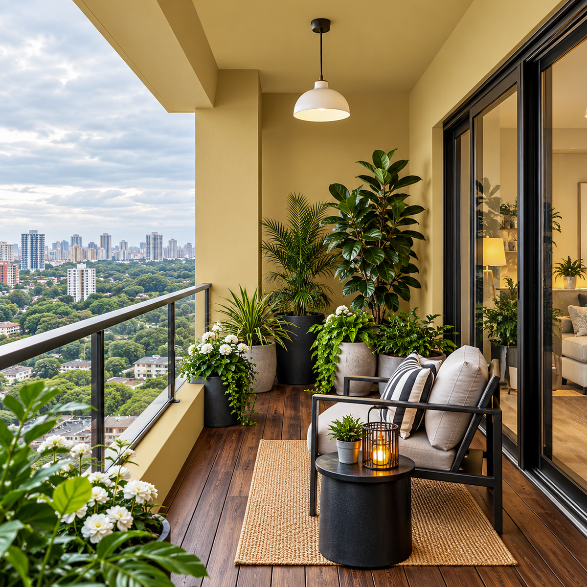 millington gold painted balcony
