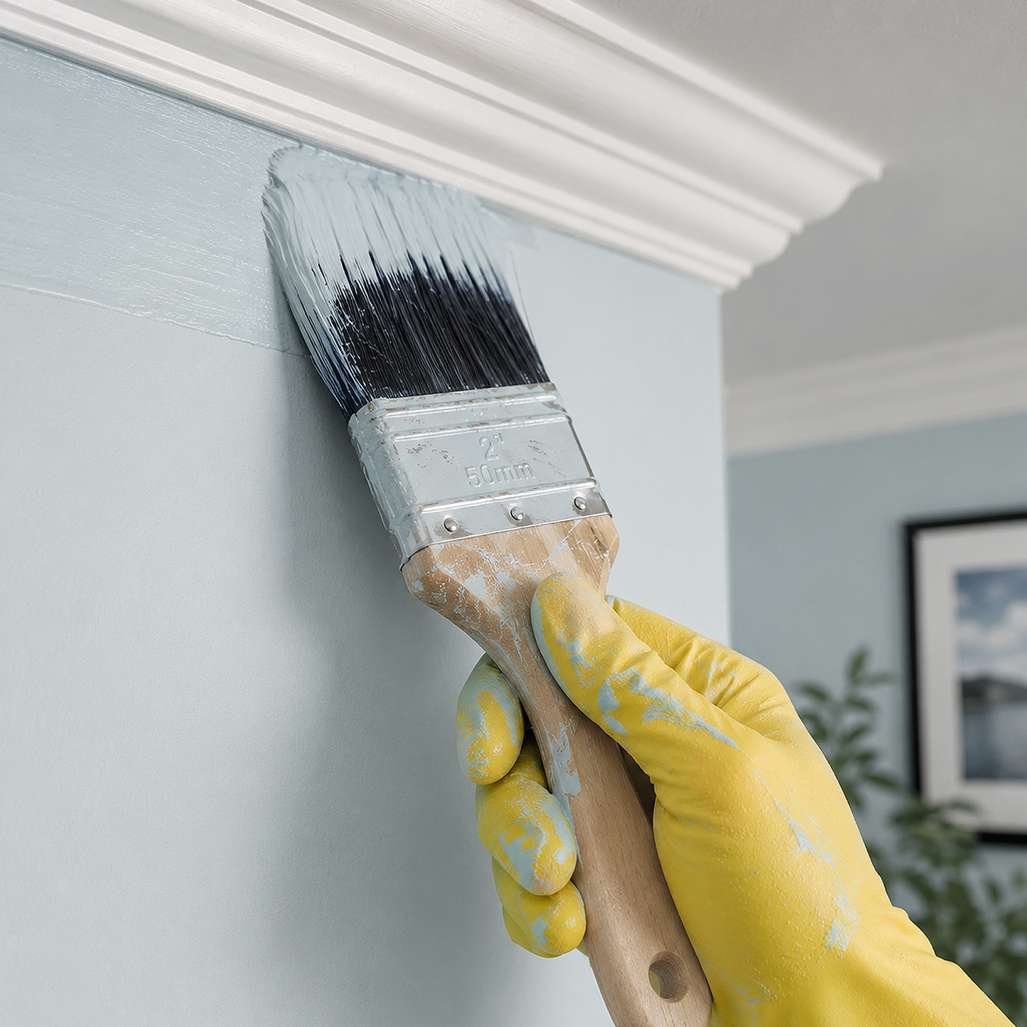morning sky blue paint brush