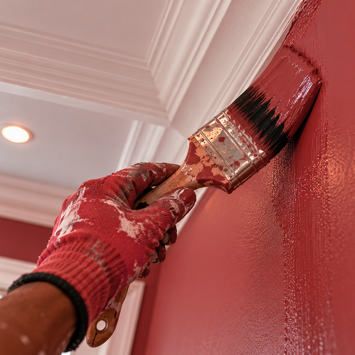 moroccan red paint brush