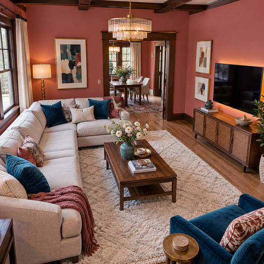 moroccan spice painted living room