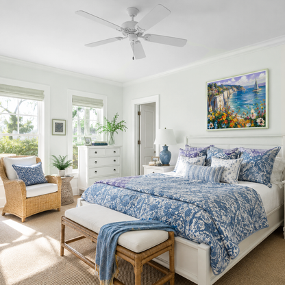 mountainscape painted bedroom