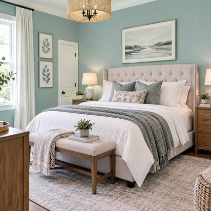 mystic lake painted bedroom