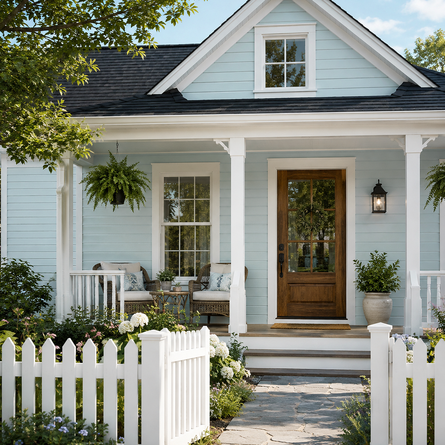 mystical blue painted exterior