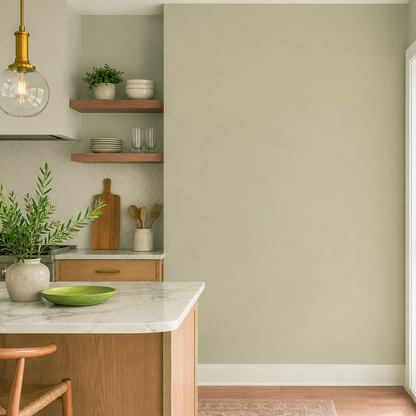 nantucket gray painted kitchen