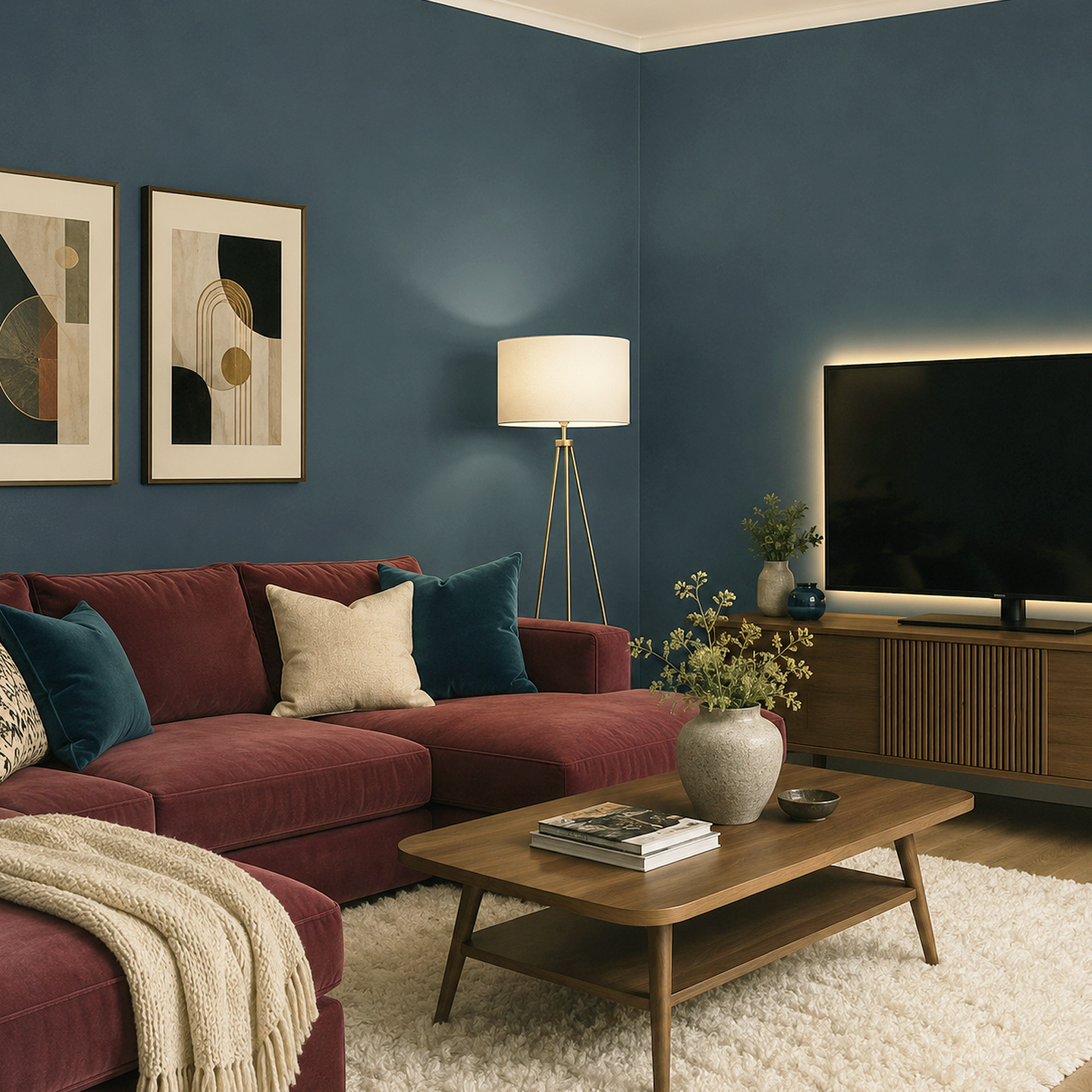 narragansett green painted living room