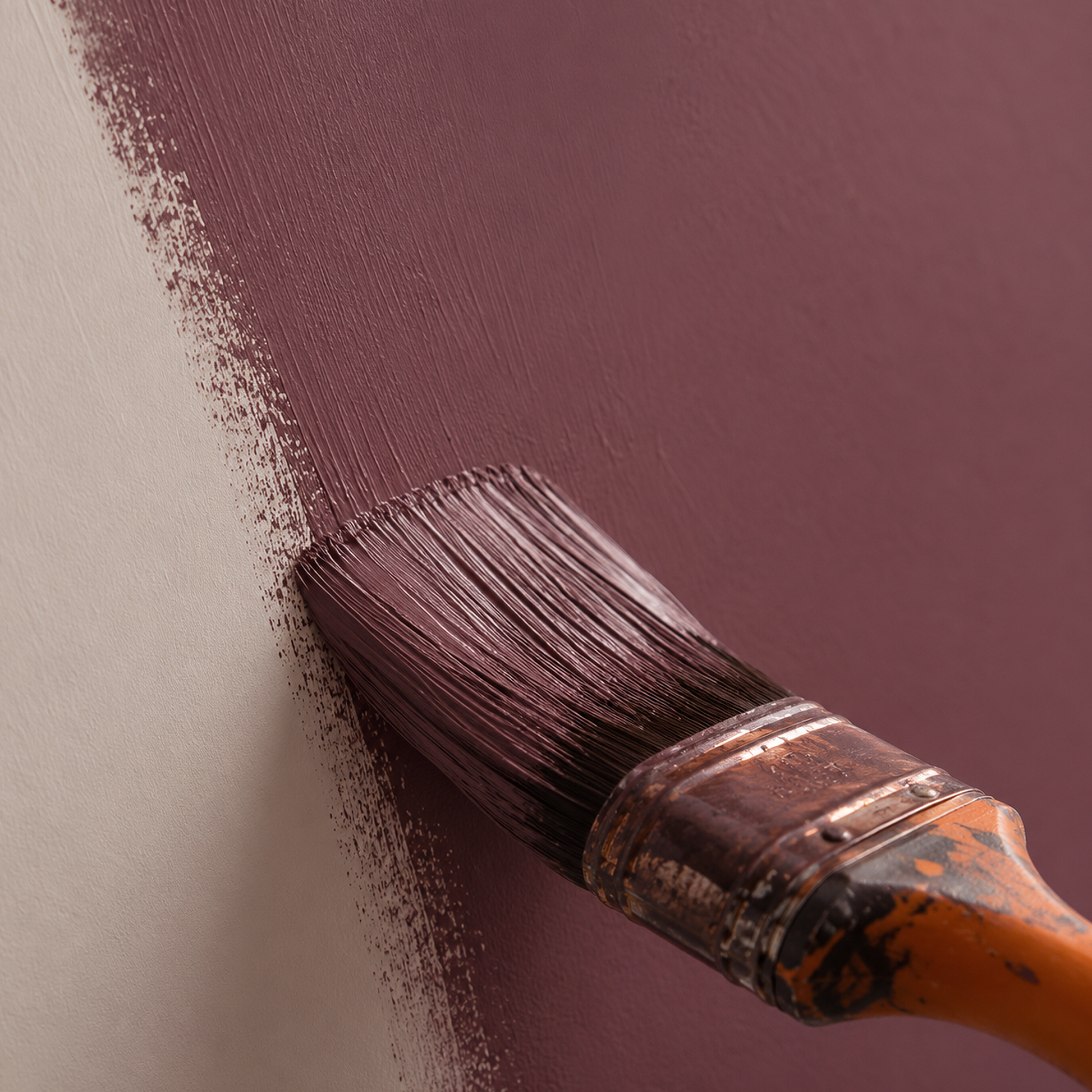 new london burgundy paint brush
