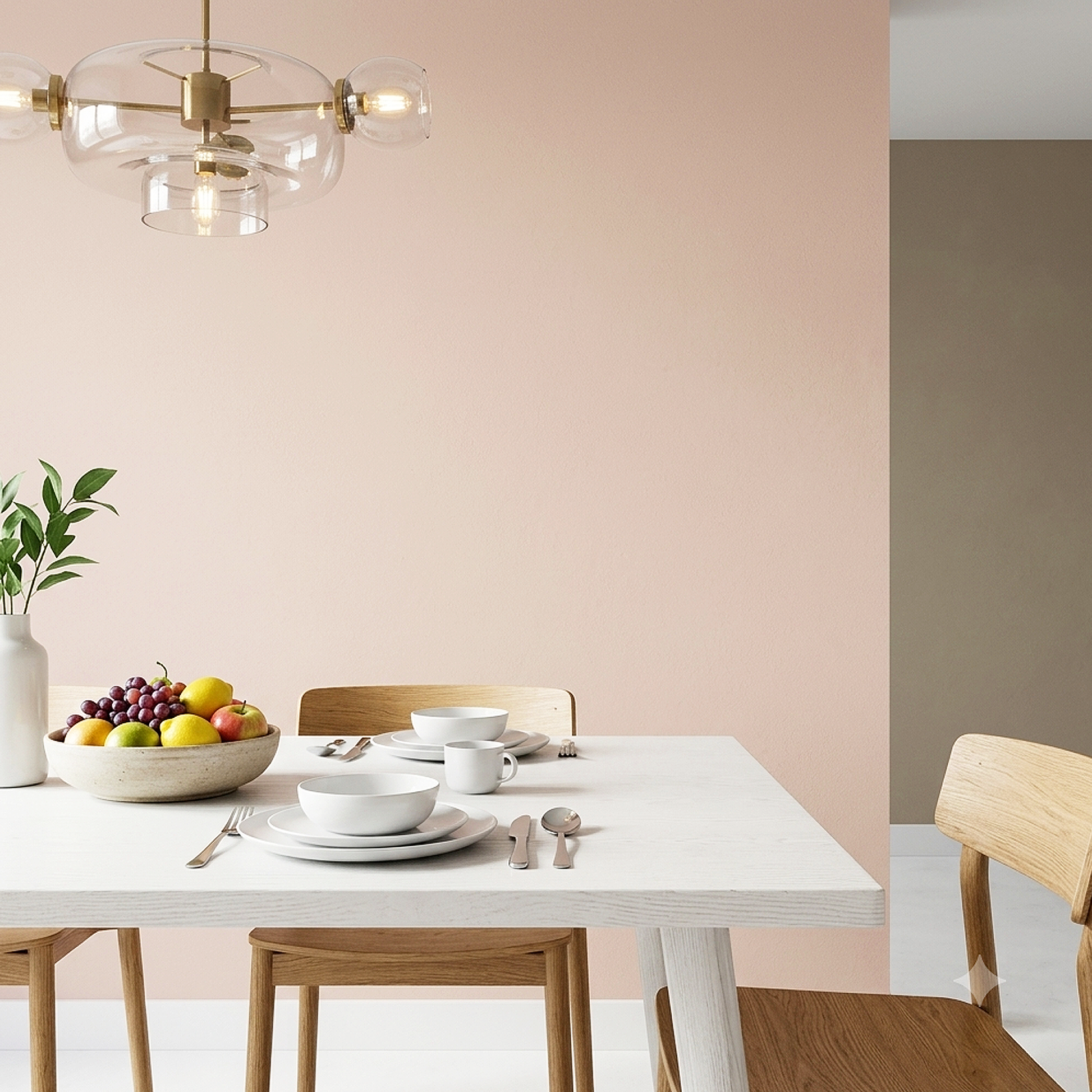 odessa pink painted dinning room