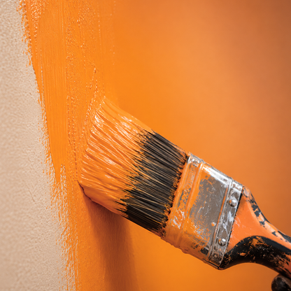 orange juice paint brush