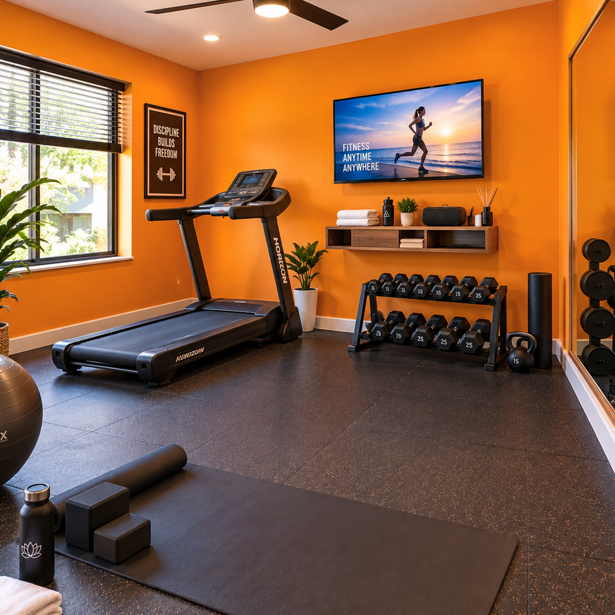 orange juice paint home gym