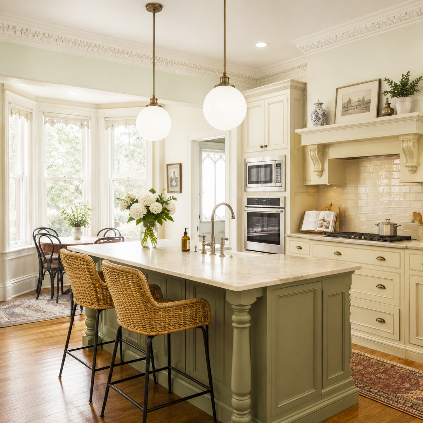 overcast painted kitchen
