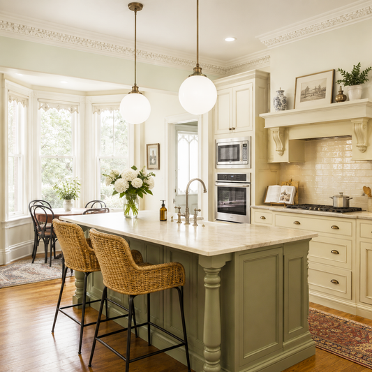 overcast painted kitchen