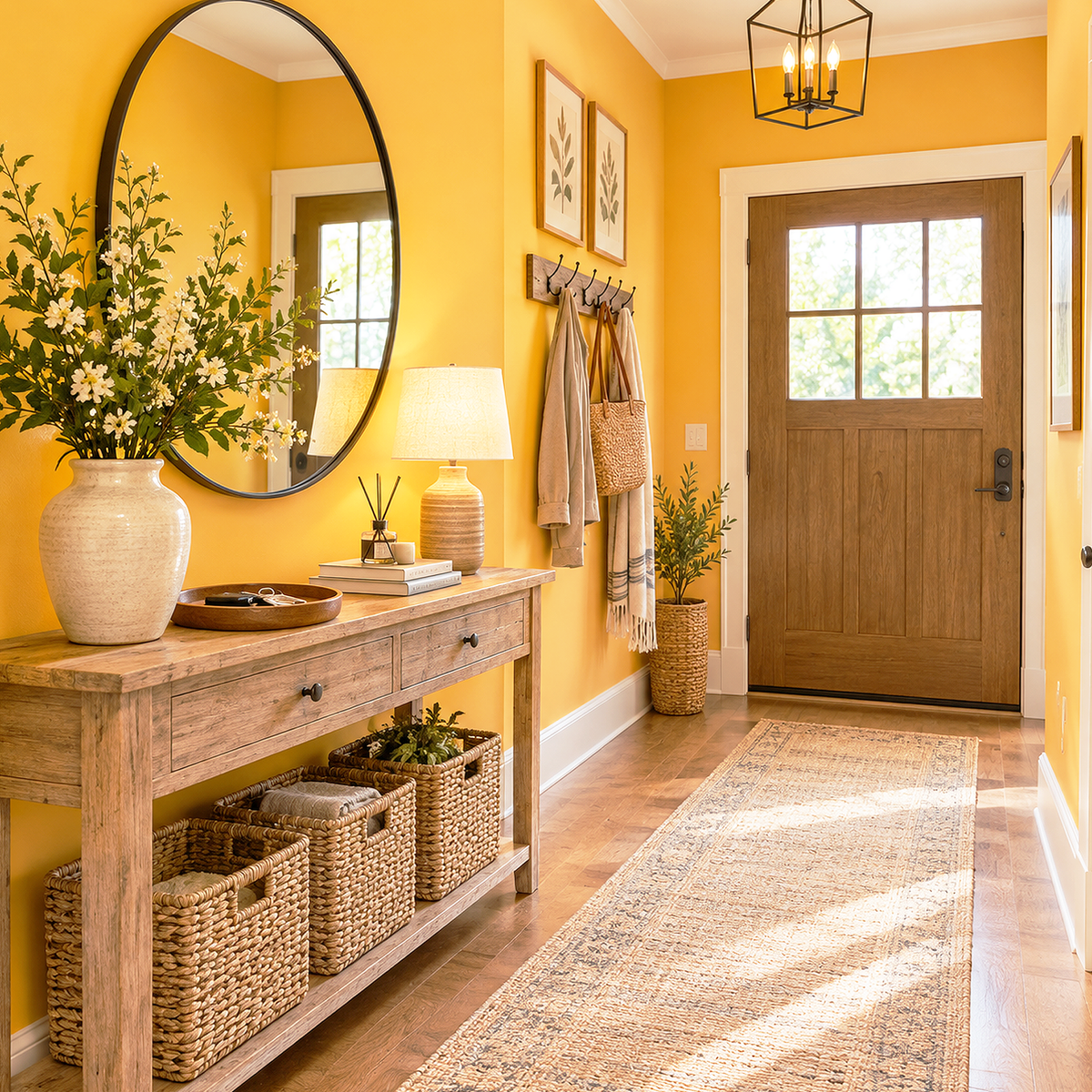oxford gold painted hallway