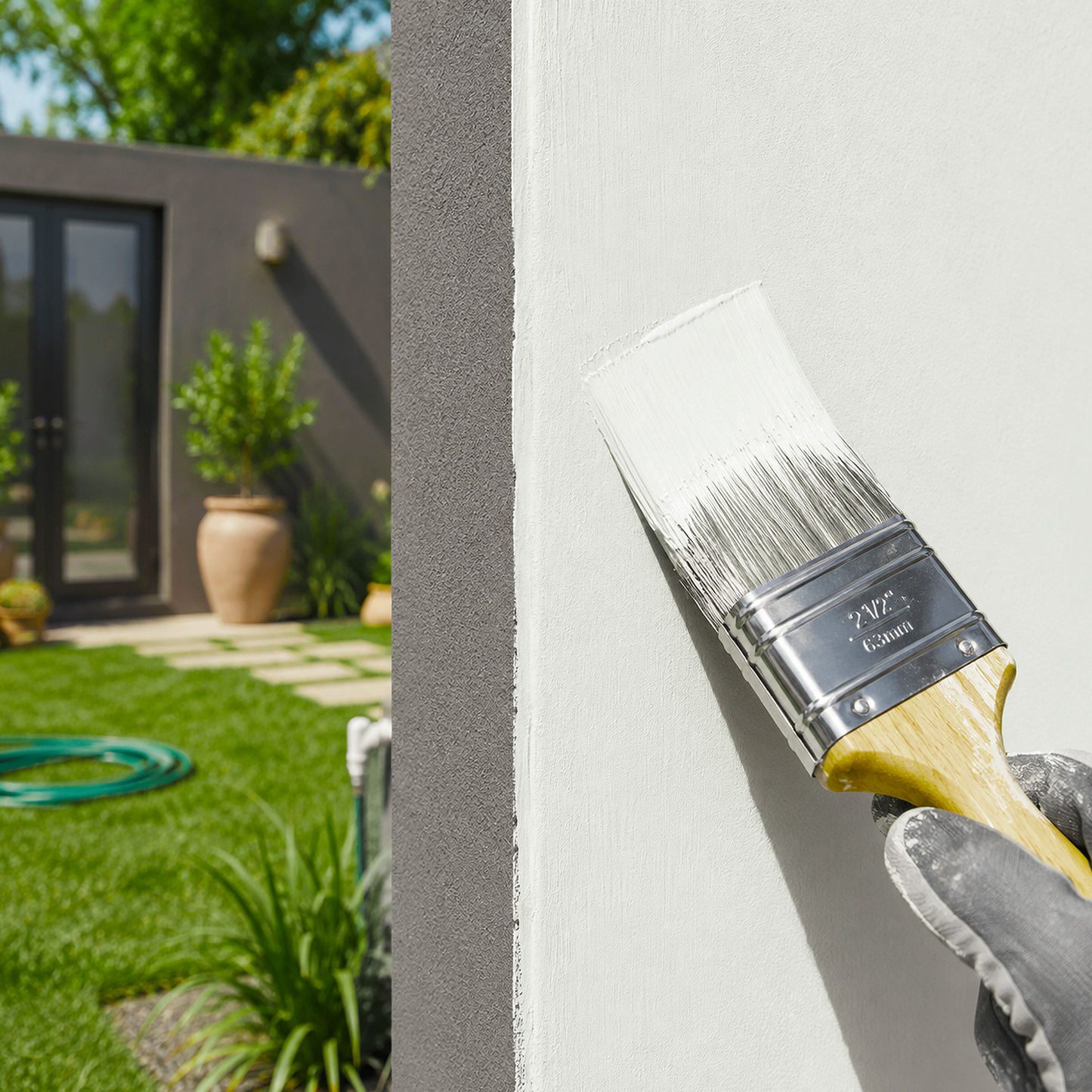 paper white paint brush