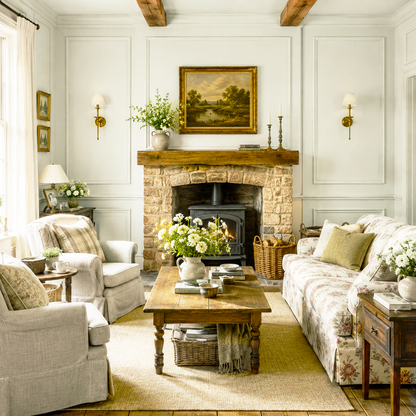 paper white painted living room
