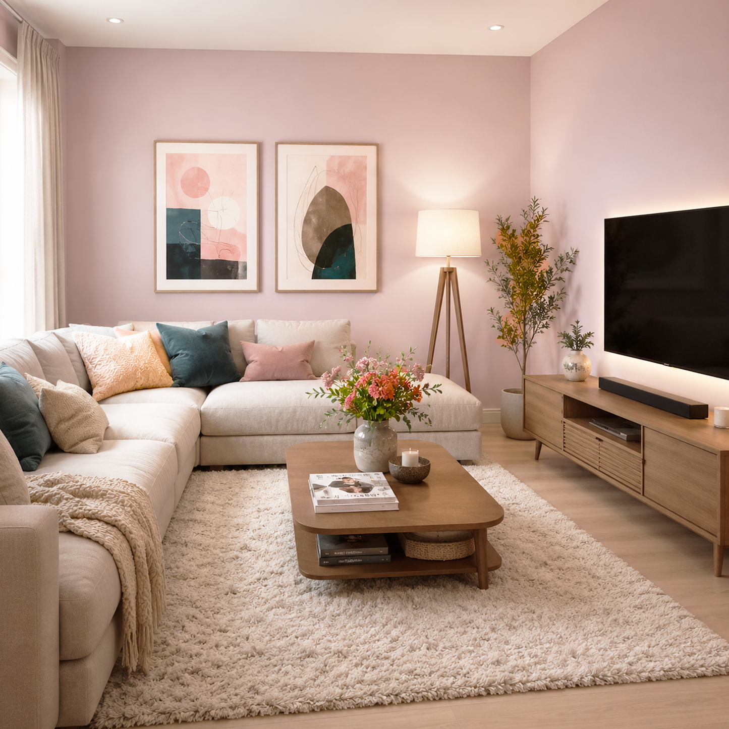 paris romance painted living room