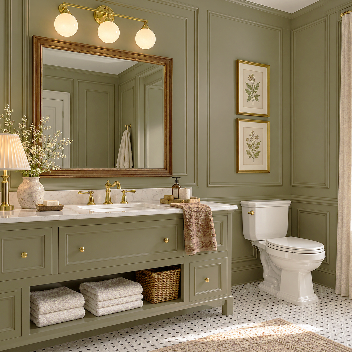 pine grove painted bathroom