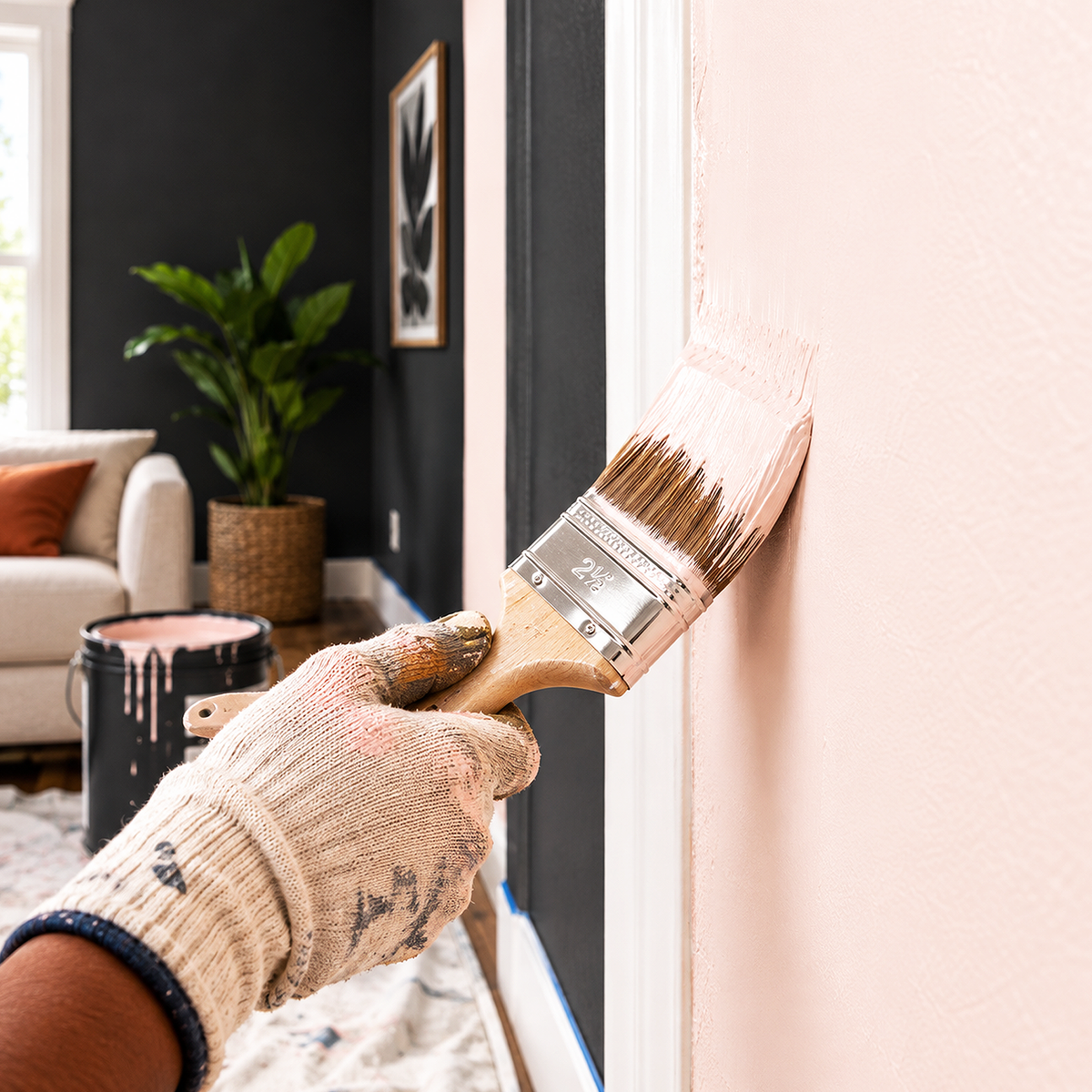 pink swirl paint brush