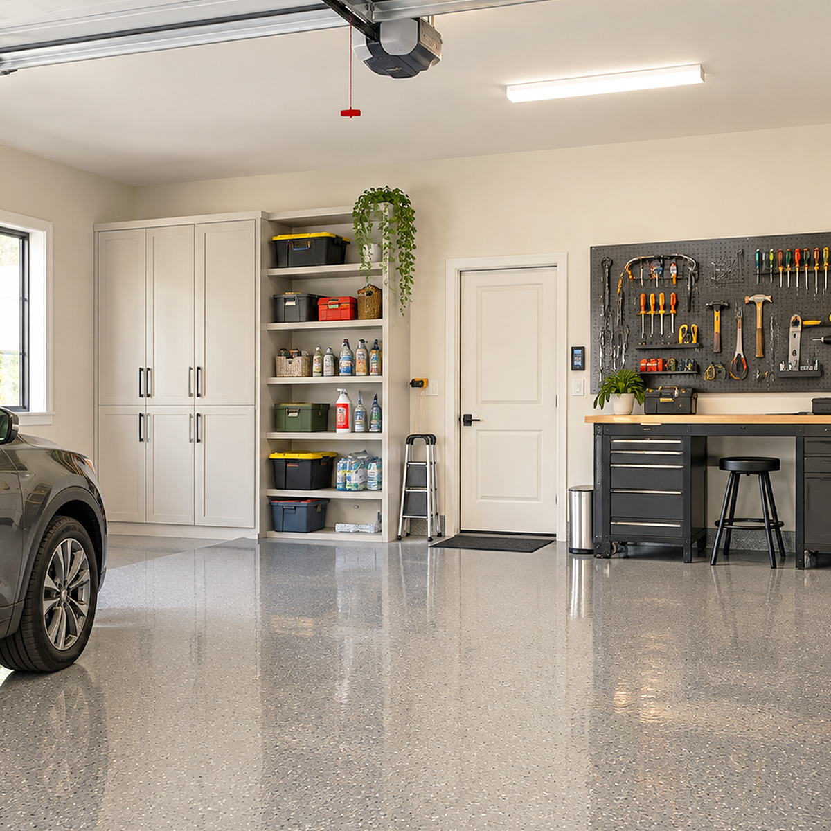 plaster of paris painted garage