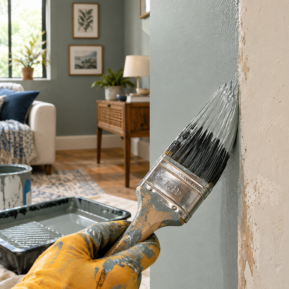 platinum gray paint brush