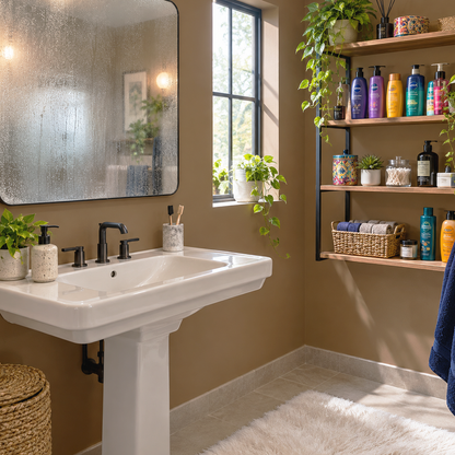 plymouth brown painted bathroom