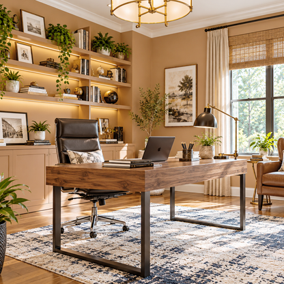 potters clay painted home office